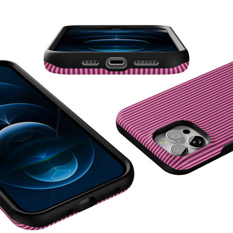 Stripes and the City | Pink & Purple Pinstripe Case
