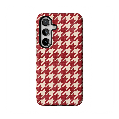 Scarlet Stitch | Red Houndstooth Case