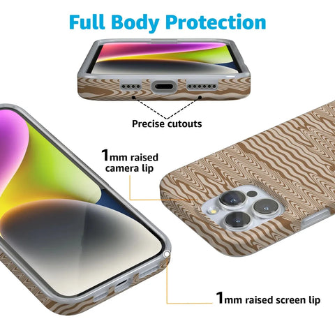 Mocha Ripple | Brown Waves Case