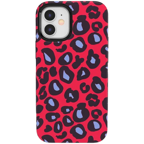 Into the Wild | Red & Blue Leopard Print Case
