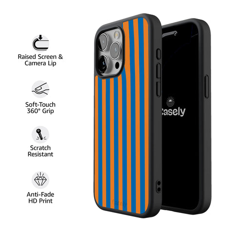 Go New York | Blue & Orange Stripes Case