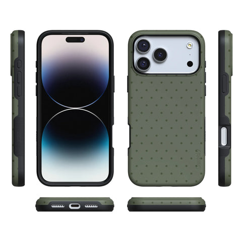 On the Dot | Olive Green Polka Dot Case