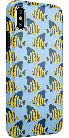 Something's Fishy | Navy Blue & Yellow Fish Print Case