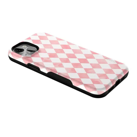 Queen of Diamonds | Pink Watercolor Case