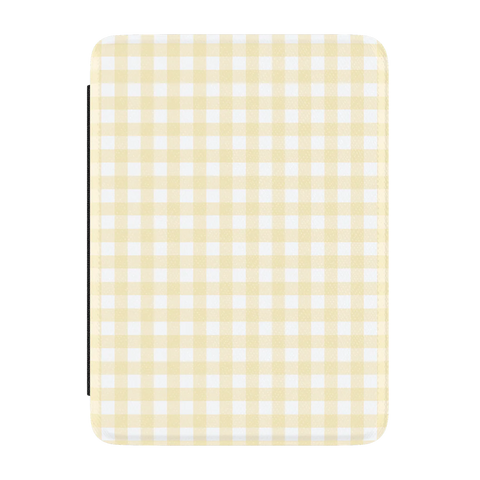 Pastel Picnic | Yellow Gingham Kindle Case