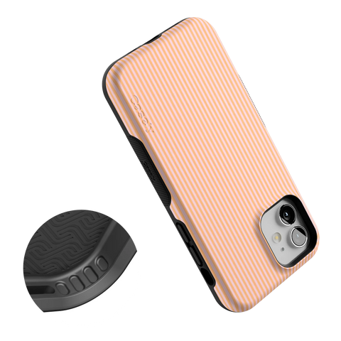 Stripes and the City | Orange & Pink Pinstripe Case