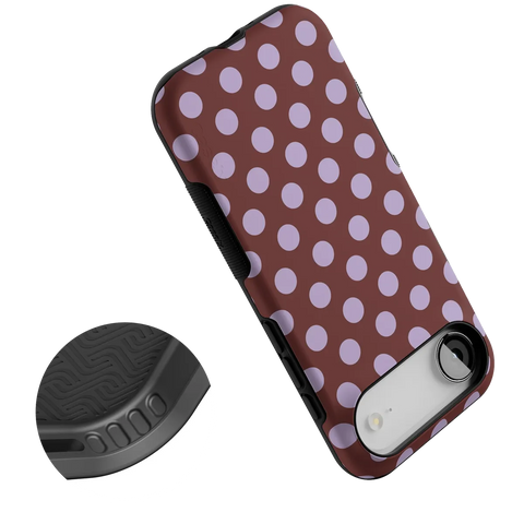 Spotted in SoHo | Burgundy Polka Dot Case