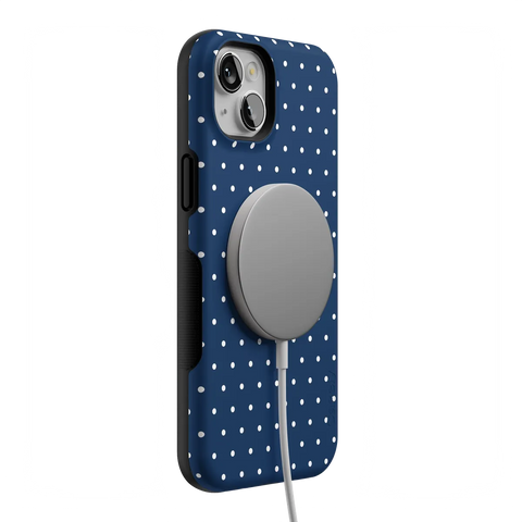 On the Dot | Navy Polka Dot Case