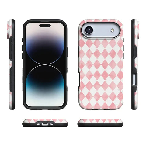 Queen of Diamonds | Pink Watercolor Case