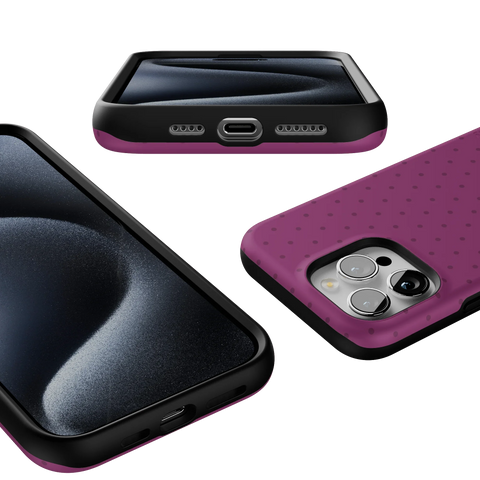 On the Dot | Plum Polka Dot Case