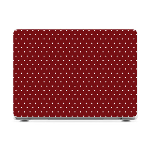 On the Dot | Maroon Polka Dot Laptop Shell