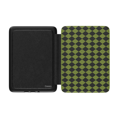 Wicked Hex | Green Checkered Kindle Case