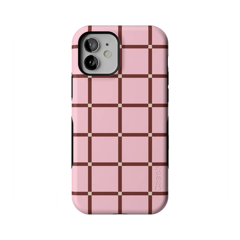 Uptown Gridlock | Pink Checkerboard Case