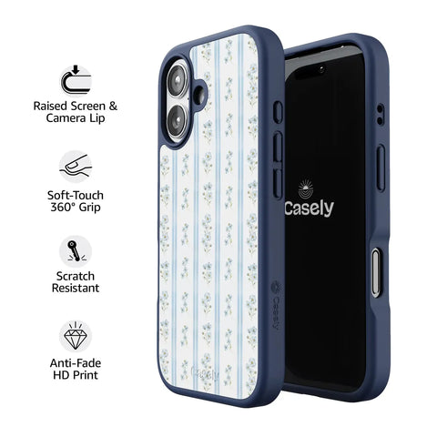 Cottage Stripe | Blue Floral Case
