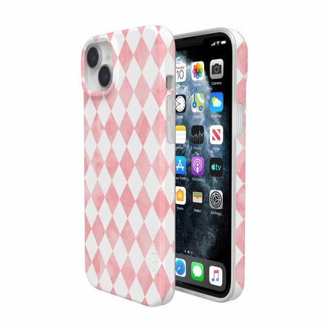 Queen of Diamonds | Pink Watercolor Case