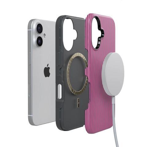 Stripes and the City | Pink & Purple Pinstripe Case