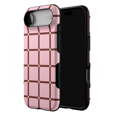 Uptown Gridlock | Pink Checkerboard Case