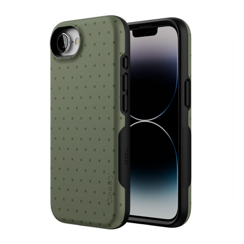 On the Dot | Olive Green Polka Dot Case