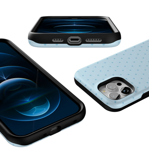 On the Dot | Blue Monochrome Polka Dot Case