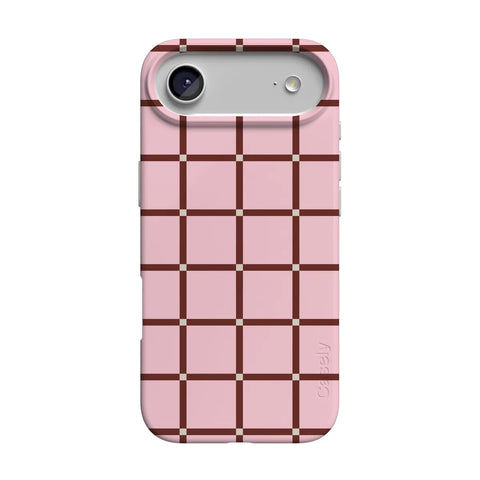 Uptown Gridlock | Pink Checkerboard Case