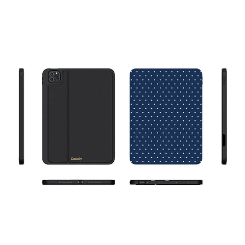 On the Dot | Navy Polka Dot iPad Case