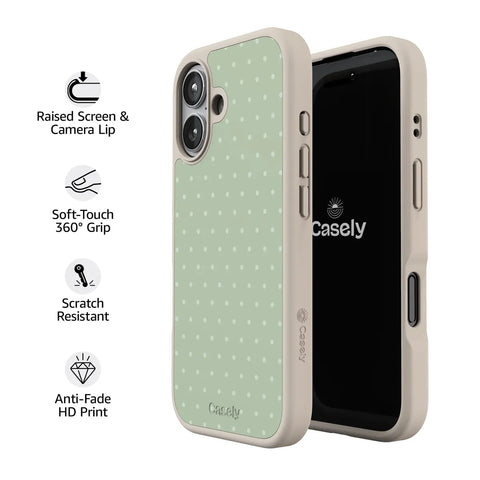 On the Dot | Green Polka Dot Case