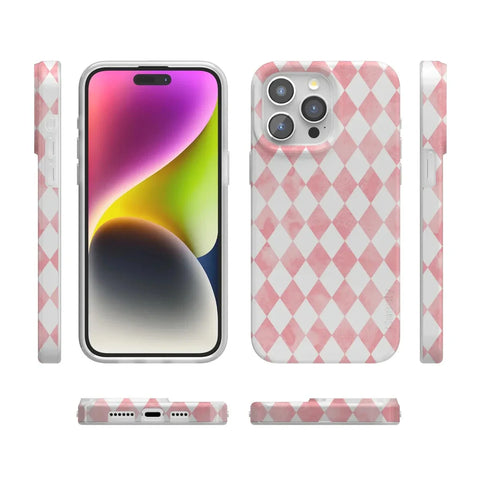 Queen of Diamonds | Pink Watercolor Case