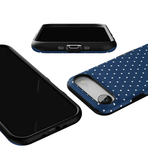 On the Dot | Navy Polka Dot Case
