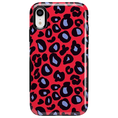 Into the Wild | Red & Blue Leopard Print Case
