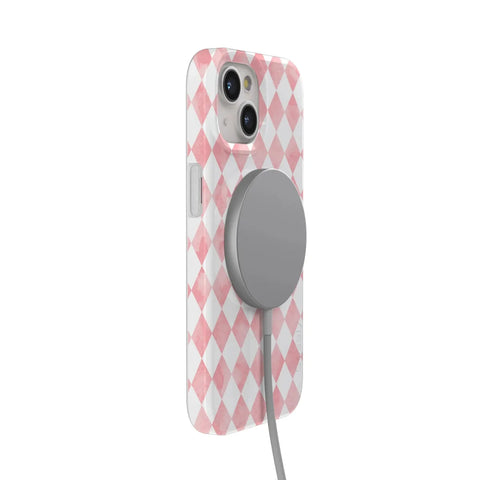 Queen of Diamonds | Pink Watercolor Case