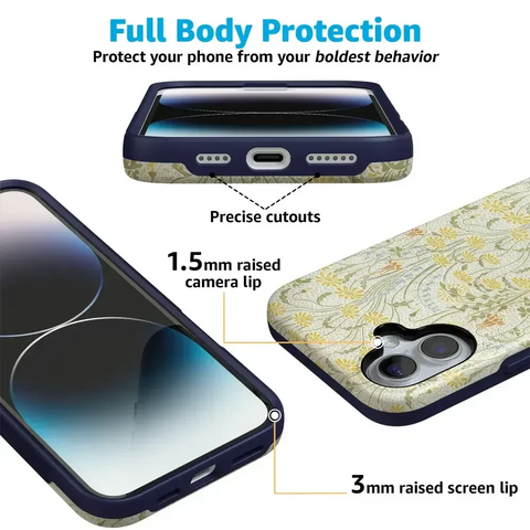 Boho Blooms | Golden Floral Case
