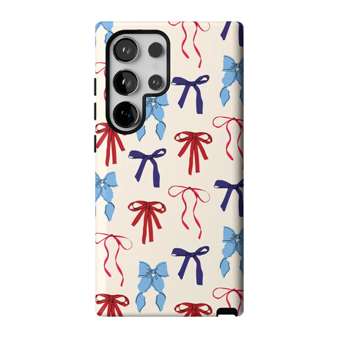American Girlie | Red White & Blue Bows Case
