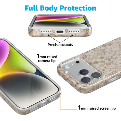 Beige Garden | Neutral Floral Case