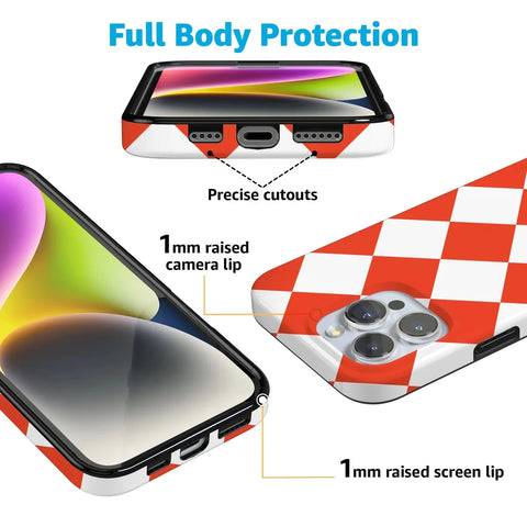 Red Checkerboard | High Contrast Design Case