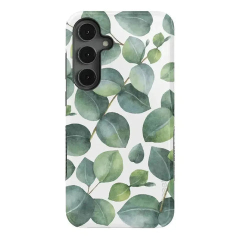 Leaf Me Alone | Green Floral Print Samsung Case