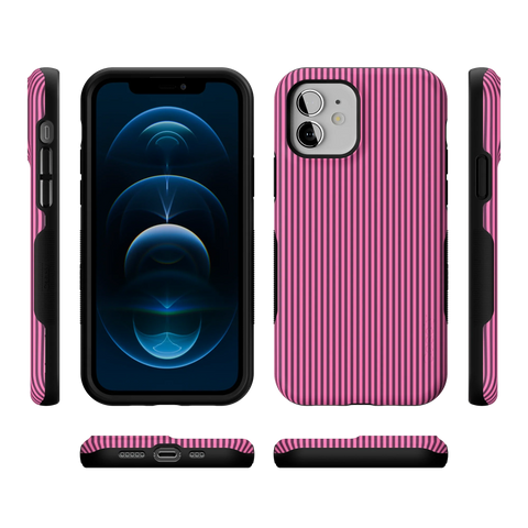 Stripes and the City | Pink & Purple Pinstripe Case