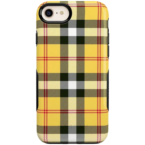 As if! | Yellow Plaid iPhone Case