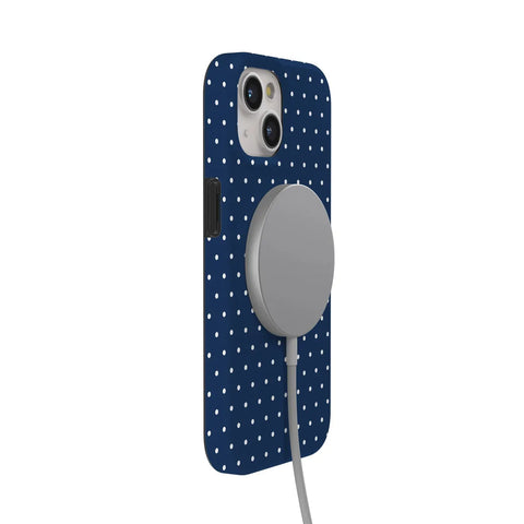 On the Dot | Navy Polka Dot Case
