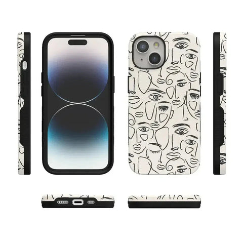 We're All Human | Minimal Face Art Case