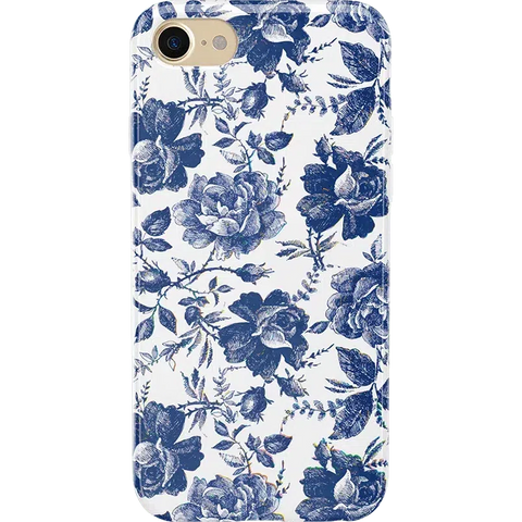 Rose to Fame | Blue & White Rose Floral Case