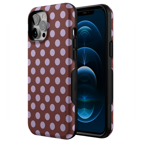 Spotted in SoHo | Burgundy Polka Dot Case