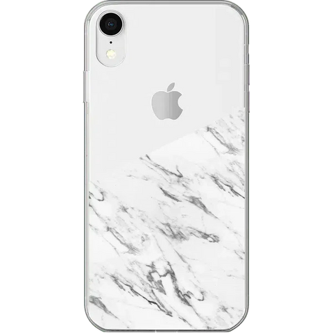 Let's Split | Half White Clear Marble Case