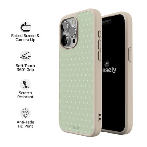 On the Dot | Green Polka Dot Case