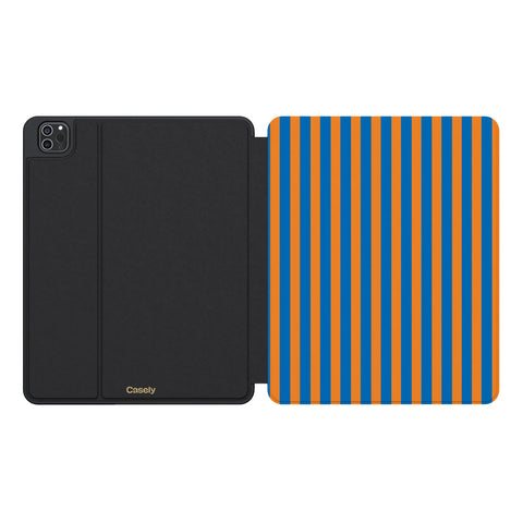 Go New York | Blue & Orange Stripes iPad Case