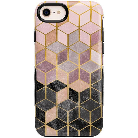 Stepping Up | Geo Rose Gold Marble Case