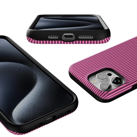 Stripes and the City | Pink & Purple Pinstripe Case