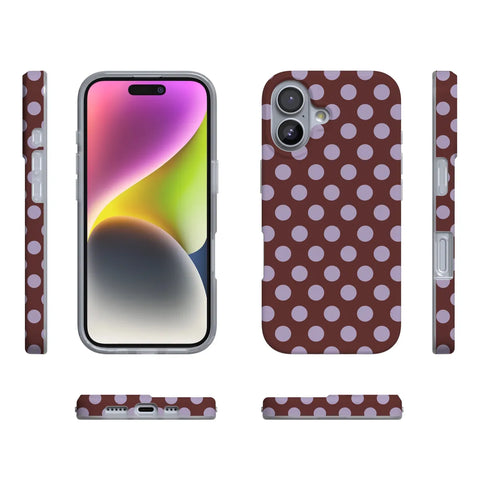 Spotted in SoHo | Burgundy Polka Dot Case