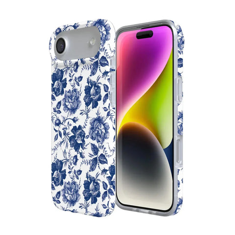 Rose to Fame | Blue & White Rose Floral Case