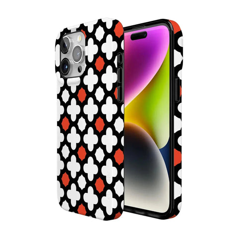 Red Lattice Tile | High Contrast Design Case