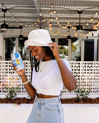 On Cloud Nine | Glitch Smiley Face Case